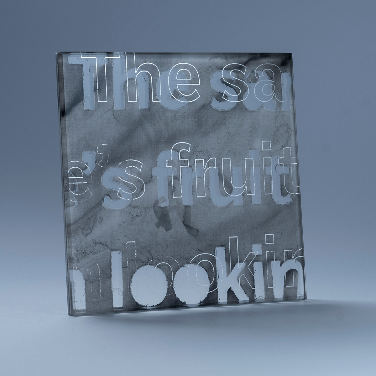 Perforated Text Mirror Sediment