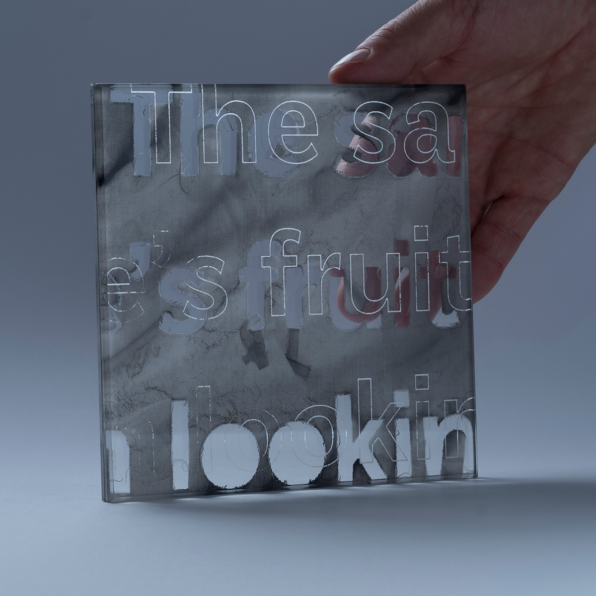 Perforated Text Mirror Sediment