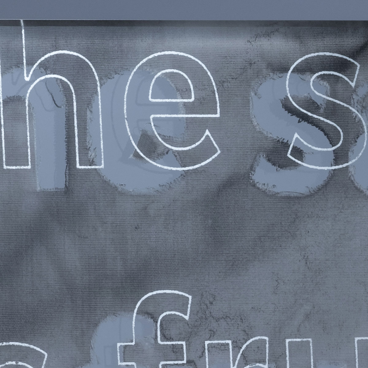 Perforated Text Mirror Sediment