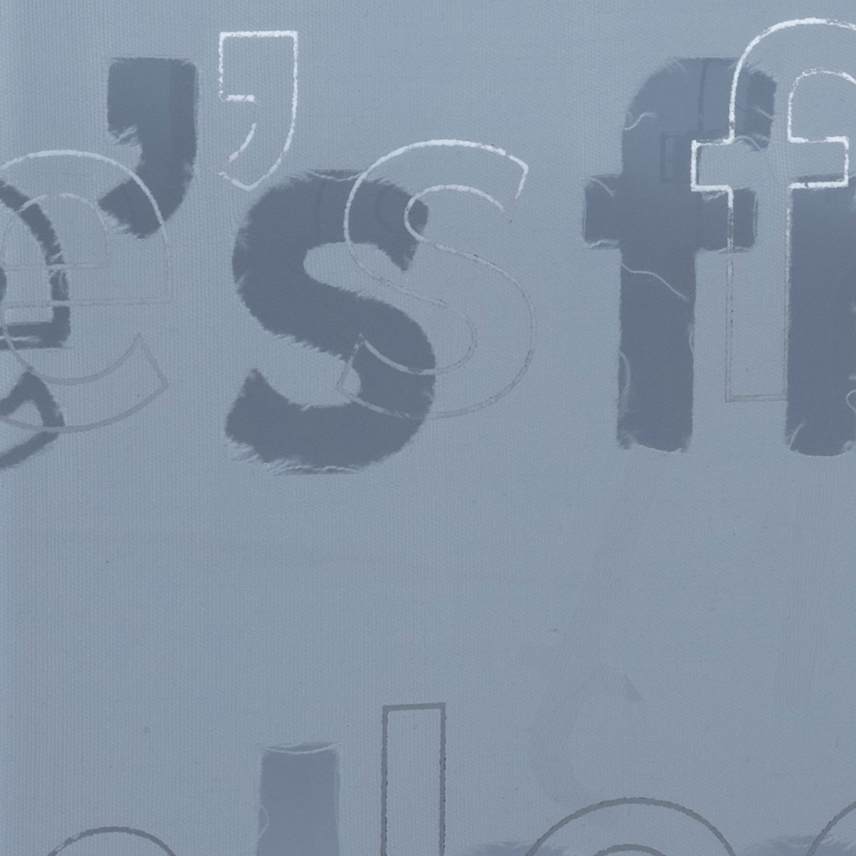 White Perforated Text Mirror